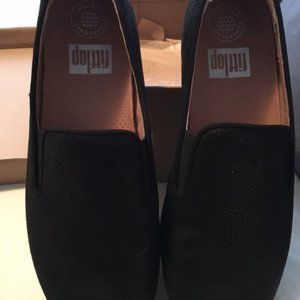 FitFlop Superskate Pebbled Leather Slip On Shoe  7